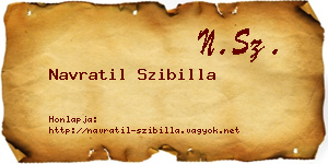 Navratil Szibilla névjegykártya